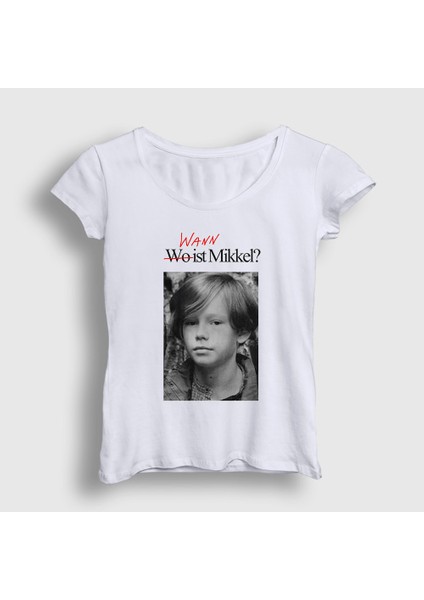 Kadın Beyaz Wann Wo Ist Mikkel Dizi Dark T-Shirt