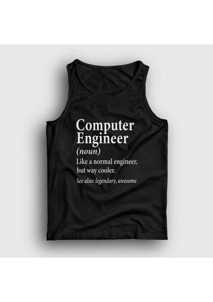 Unisex Siyah Computer Engineer Hediye Bilgisayar Mühendisi Atlet
