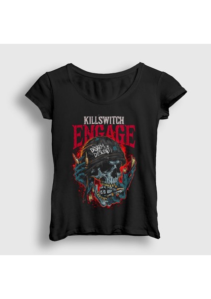 Kadın Siyah Disarm Metal Killswitch Engage T-Shirt