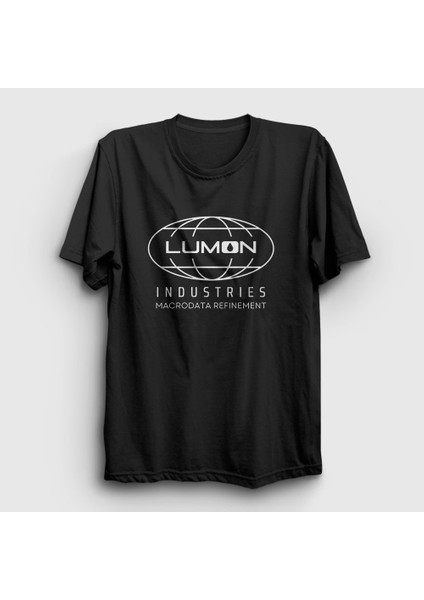 Unisex Siyah Logo Lumon Dizi Severance T-Shirt