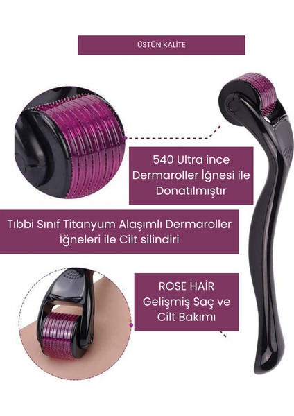Yıpranma Karşıtı ve Saç Gürleştirici 2'li Set, Saf Biberiye Suyu 100 ml ve Dermaroller 0.5 mm indirimleri
