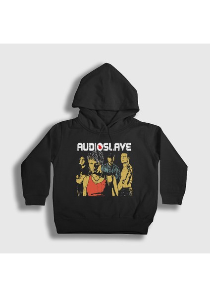 Unisex Çocuk Siyah Band Rock Audioslave Kapüşonlu Sweatshirt