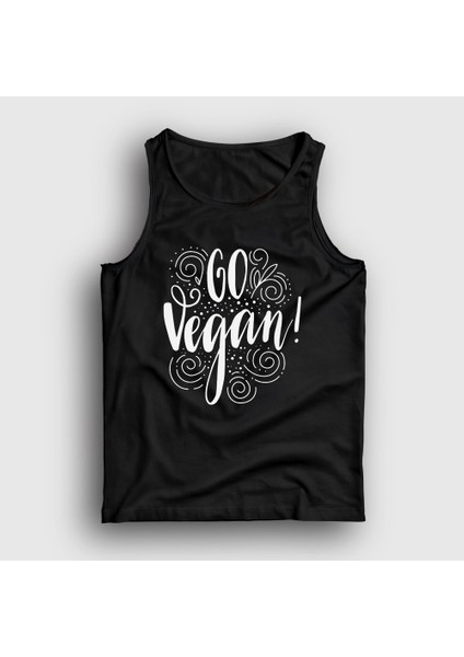 Unisex Siyah Go Vegan Vegetarian Vejetaryen Atlet