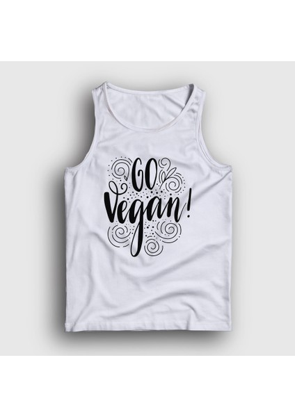 Unisex Beyaz Go Vegan Vegetarian Vejetaryen Atlet