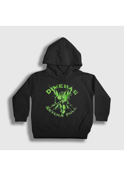 Unisex Çocuk Siyah Getcha Dimebag Darrell Pantera Kapüşonlu Sweatshirt