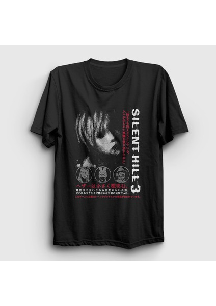 Unisex Siyah Heather Mason Silent Hill 3 T-Shirt