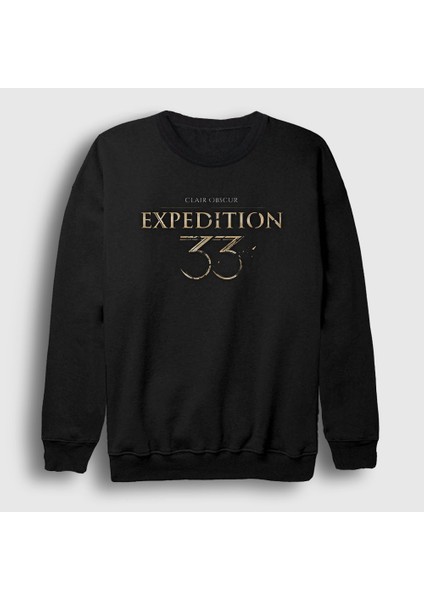 Unisex Siyah Logo Clair Obscur Expedition 33 Sweatshirt