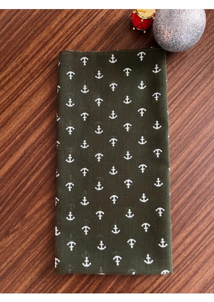 100% Pamuklu Çapa Desenli Bandana Kare Pamuklu Kumaş