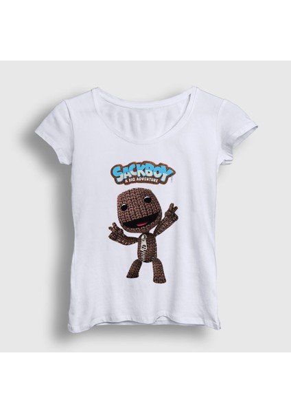 Kadın Beyaz Sign Sackboy A Big Adventure T-Shirt