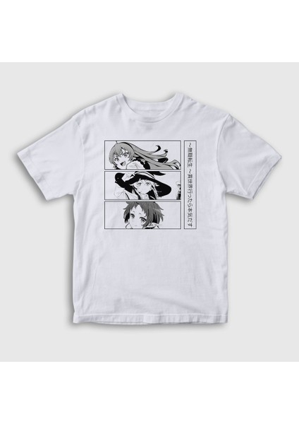Unisex Çocuk Beyaz Eris Roxy Sylphiette Mushoku Tensei T-Shirt