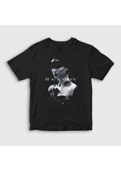 Unisex Çocuk Siyah Nina V2 Black Swan Bale Balerin T-Shirt