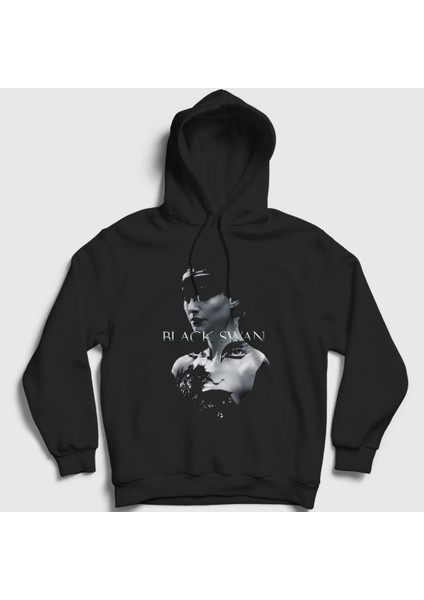 Unisex Siyah Nina V2 Black Swan Bale Balerin Kapüşonlu Sweatshirt