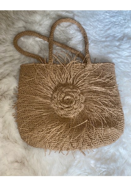 El Örgü Kağıt Ip,gül Aksesuarlı Çanta fiyatları