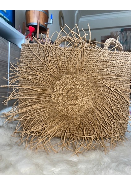 El Örgü Kağıt Ip,gül Aksesuarlı Çanta fırsatları