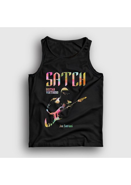 Unisex Siyah Satch Gitarist Hediye Joe Satriani Atlet