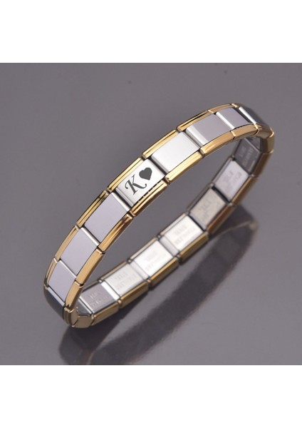 Sylphy K Harfli Italyan Charm Bileklik Takı Hediyelik Aksesuar