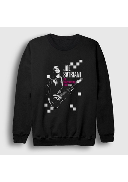 Unisex Siyah Tour Gitarist Hediye Joe Satriani Sweatshirt