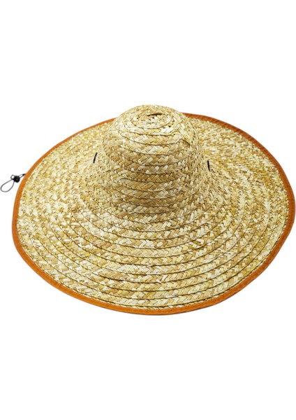 Hasır Foter Şapka – Battal Boy (47 Cm) | Geniş Kenarlı Yazlık Şapka