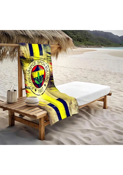 Fenerbahçe ~ Desenli Deniz Havuz Plaj Havlusu Peştemal 80X160CM