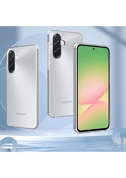 Samsung Galaxy A35 Dayanıklı Kaymaz Şeffaf Silikon Kılıf ve Kolay Takılır Ekran Koruyucu