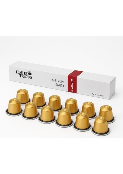 Kapsül Kahve, Espresso, Nespresso Uyumlu Alüminyum Kapsül Kahve Sert Platınum
