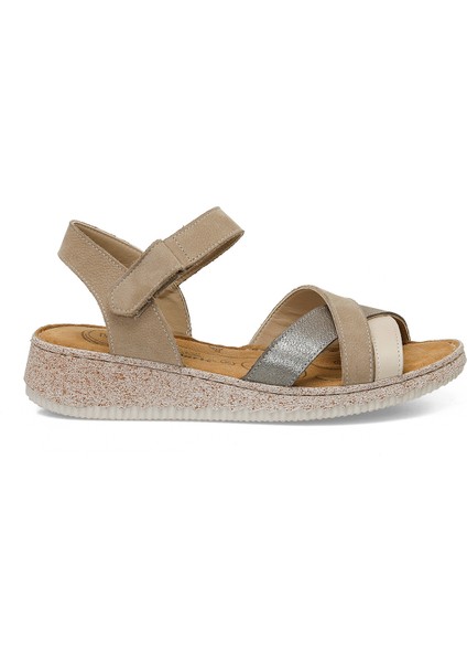 105502.Z5FX Bej Kadın Comfort Sandalet