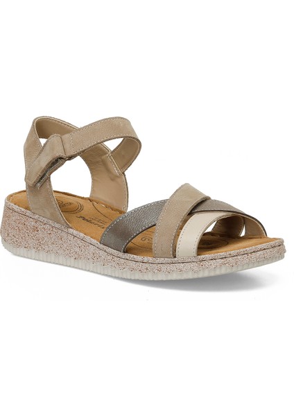 105502.Z5FX Bej Kadın Comfort Sandalet
