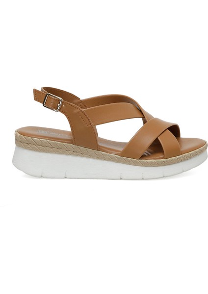 25S-503 5fx Camel Kadın Dolgu Topuk Sandalet