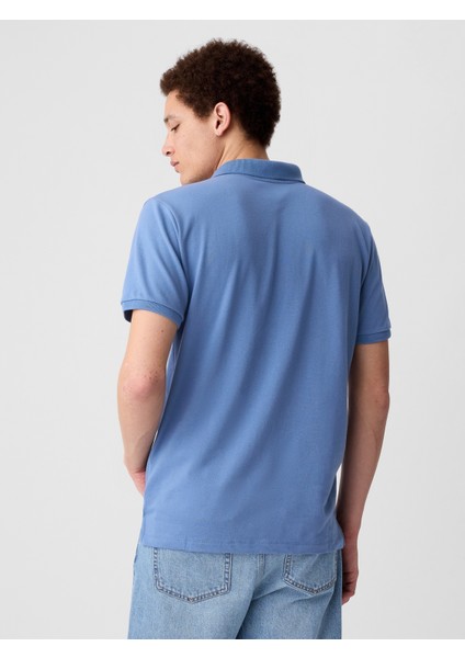 Erkek Mavi Pique Polo Yaka T-Shirt fırsatları
