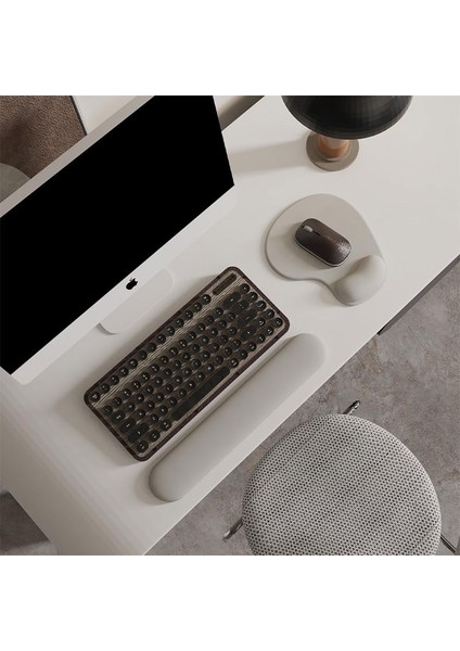 Bilek Destekli Mouse Pad Gri Mouse Pad Bileklikli Mouse Pad