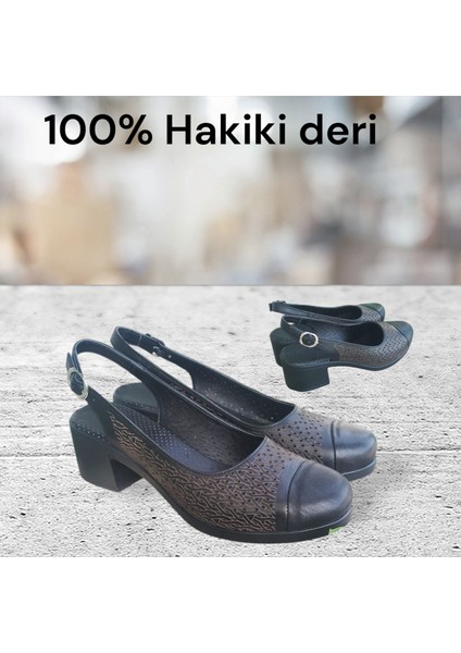 2543 Deri Topuklu Ayakkabı