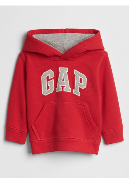 Erkek Bebek Kırmızı Gap Logo Fransız Havlu Kumaş Sweatshirt