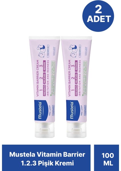Vitamin Barrier 1.2.3 Pişik Kremi 100 ml 2 Adet