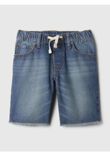 Erkek Çocuk Mavi Slim Denim Pull-On Şort