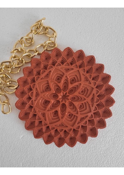 Beyaz Beton Mandala Esinli Bardak Altığı Nihale modelleri