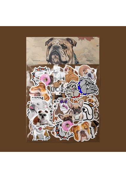 Bulldog Sticker Paketi -Bullet Journal - Ajanda - Planner - Defter - Laptop Etiket Çıkartma Çok Renkli 10 x 15 Paket Boyutu 3 x 5 cm Stickerlar Paket Içeriği 25 Adet Dadi Ramba Sticker