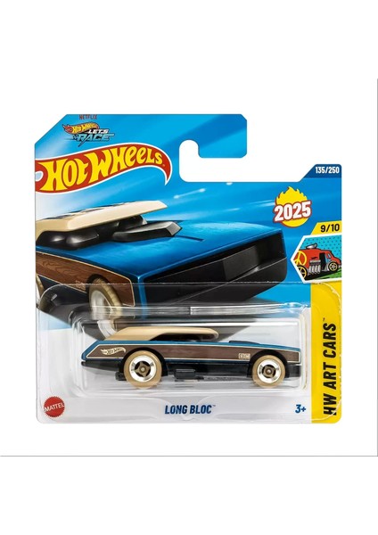 Long Bloc 2025 Hw Art Cars Serisi 1:64 Koleksiyon Arabası 9/10