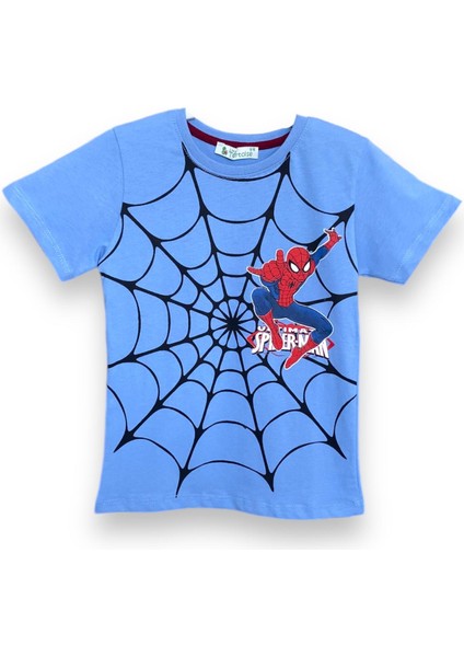 Erkek Çocuk Yazlık Örümcek Adam Spider - Man Baskılı Tişört