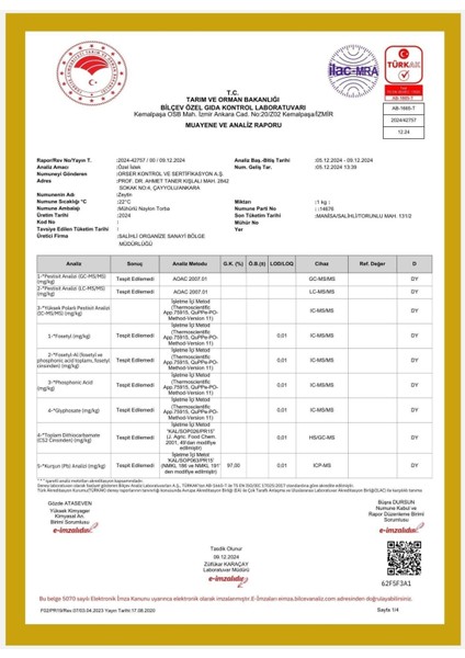 Soğuk Sıkım 0,26 Asit Zeytinyağı 500 ml