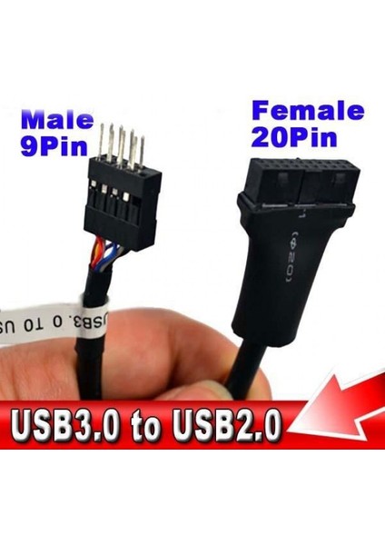 Anakart USB 3.0 USB 2.0 Çevirici 19 Pin 9 Pin Çevirici