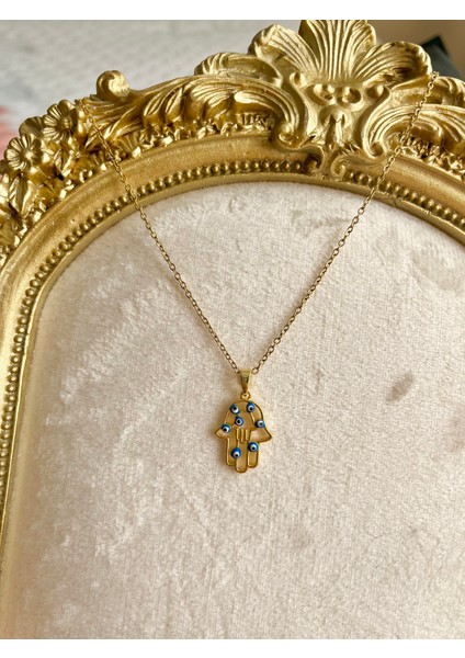 316L Çelik Nazarlı Hamsa Kolye fiyatları