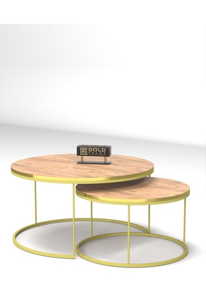 Orta Sehpa Ikili Lüx Specıal Gold Ceviz