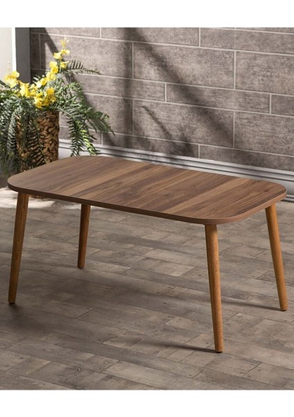 Orta Sehpa Ahşap Torna Ayak Kare Ceviz