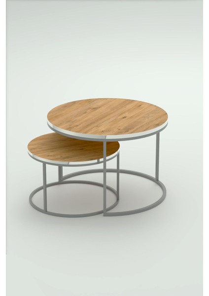 Orta Sehpa Ikili Lüx Specıal Gümüş Ceviz indirimleri