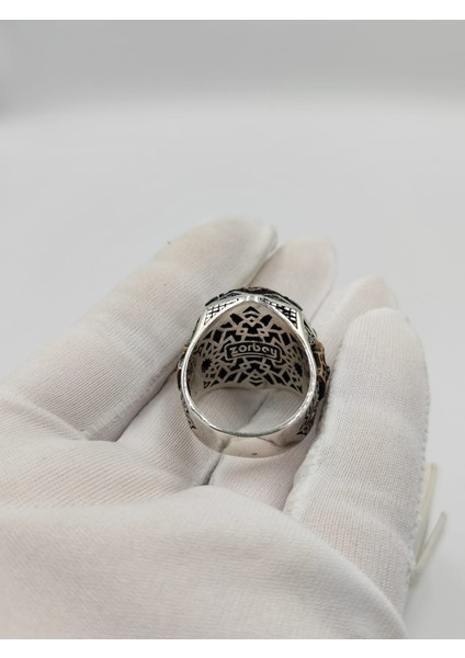 Sultan Serisi Gravür Bezeme Ayasofya Motifli Zorbey 925 Ayar 24 mm Erkek Gümüş Yüzük fiyatları