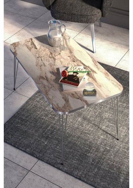 Orta Sehpa Kare Gümüş Efes Tel