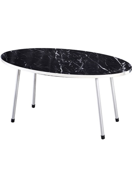 Orta Sehpa Elips Gümüş Metal Ayak Bendir Gümüş fiyatları