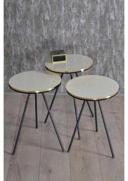 Orta Sehpa Krem Kr Metal Ayak Gold fiyatları