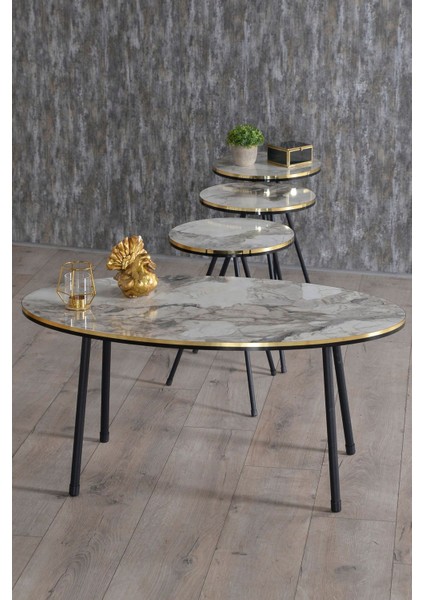 Orta Sehpa Kr Siyah Tel Ayak Çift Altın Efes modelleri