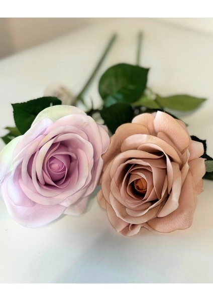 Yapay Çiçek Islak Dokulu Gül 40CM